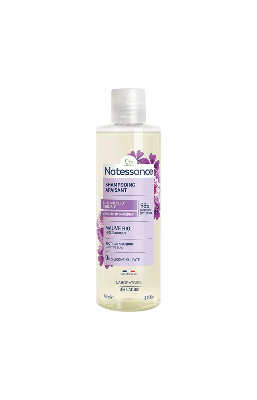 Shampooing apaisant - Mauve bio - Cuirs chevelus sensibles - 250 ml