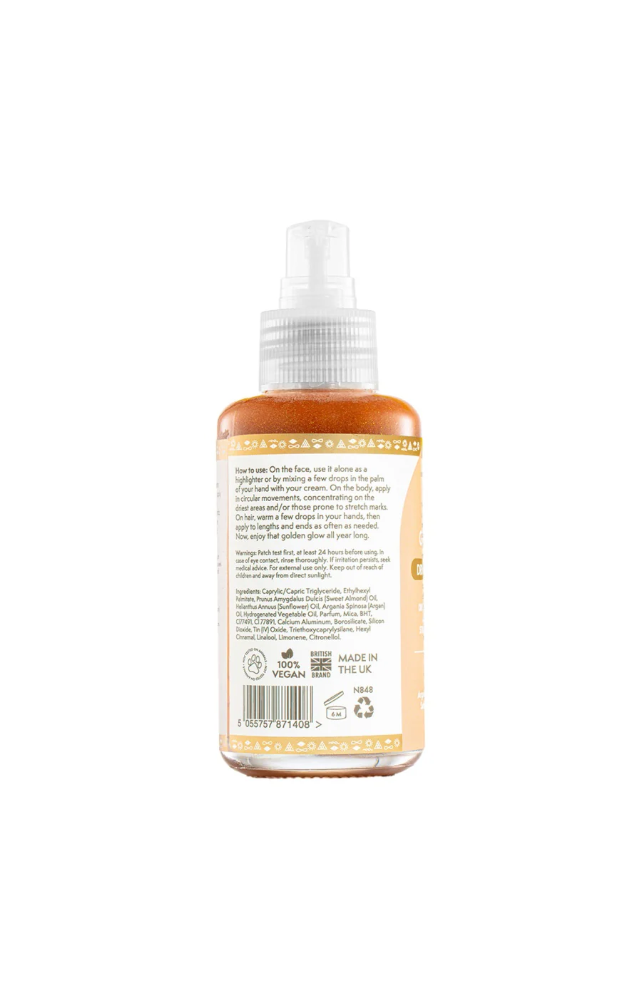 Huile sublimatrice dorée - Effet soleil & peau satinée - 100 ml - Image 2