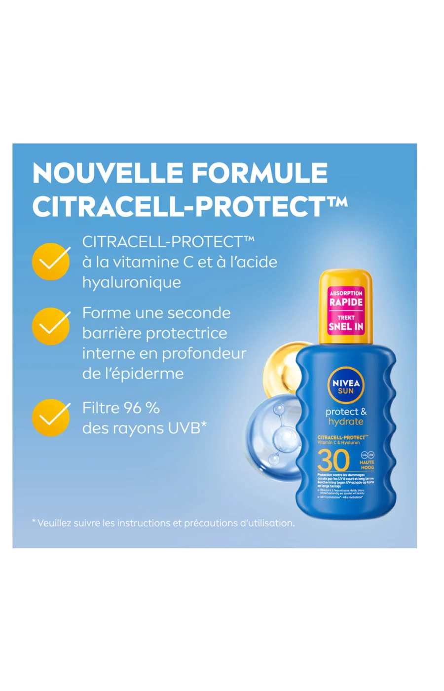Spray solaire hydratante SPF 30 - Protect & Hydrate  - Corps - 200 ml - Image 3