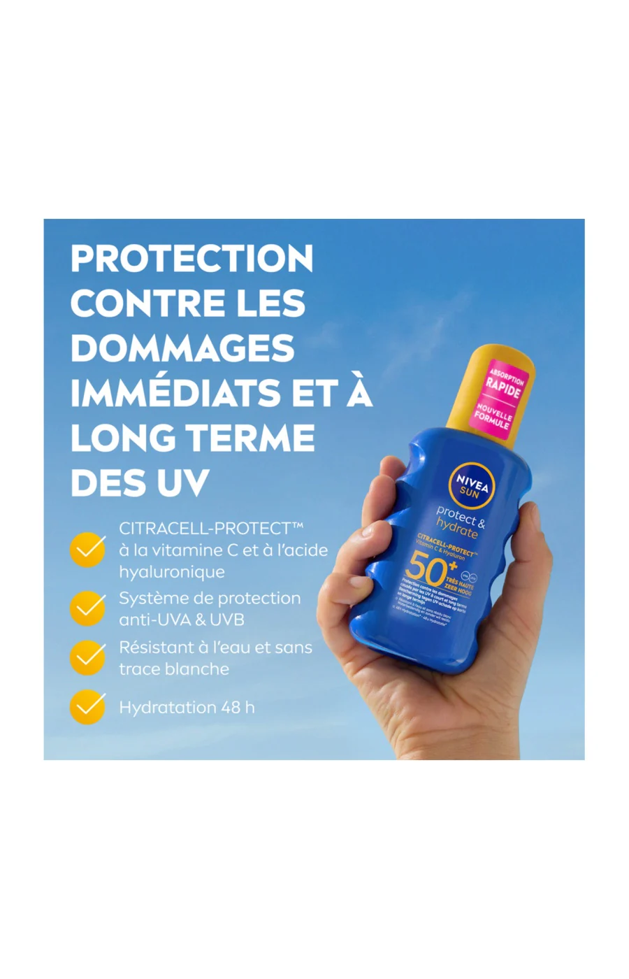 Spray solaire hydratante SPF 50+ - Protect & Hydrate  - Corps - 200 ml - Image 6