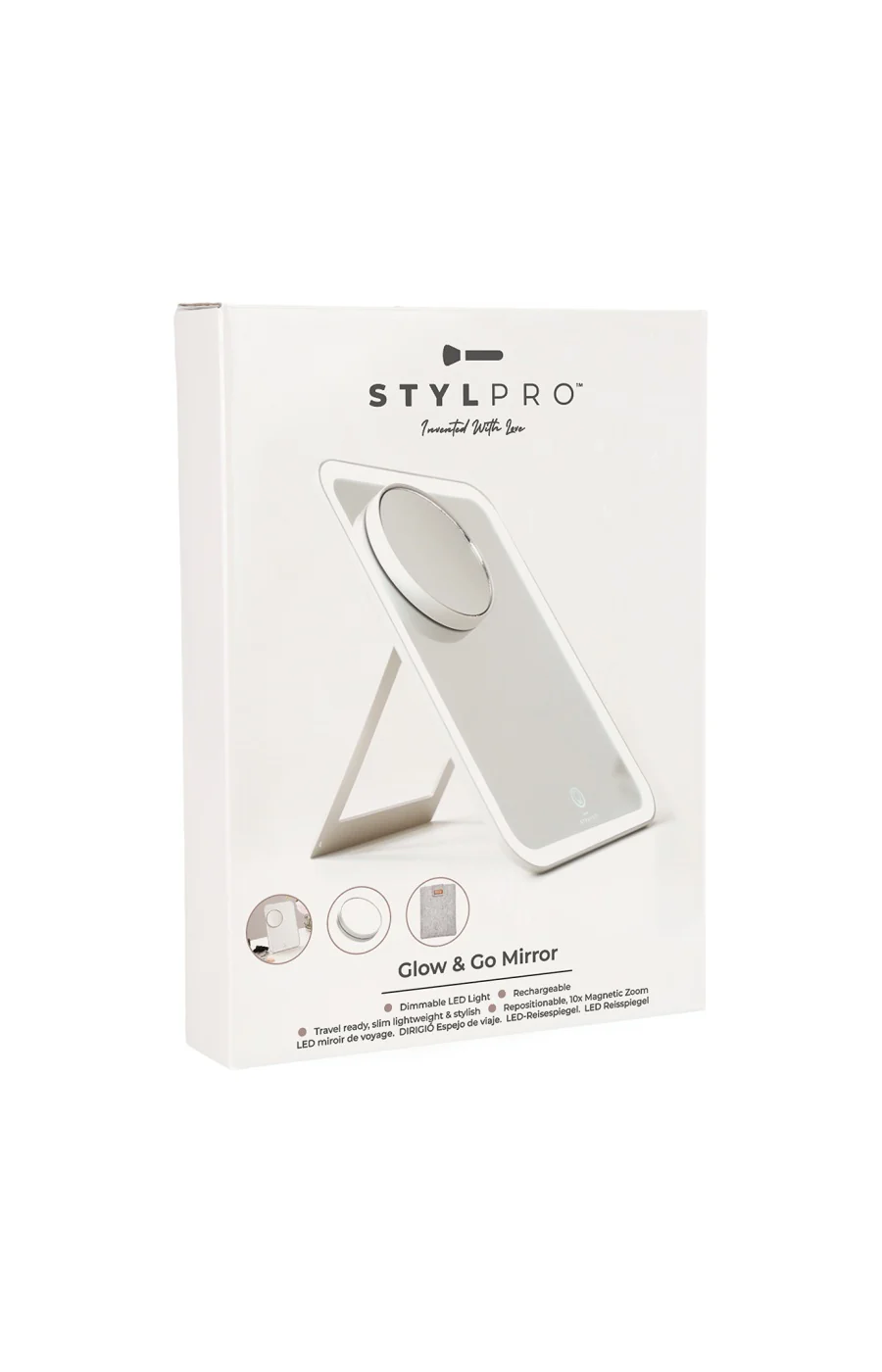 Miroir 2-en-1 éclairage LED & grossissement x10 - Image 3
