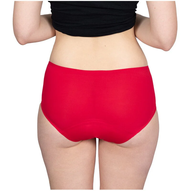 Shorty menstruel invisible - Flux moyens  - Rouge - Image 2