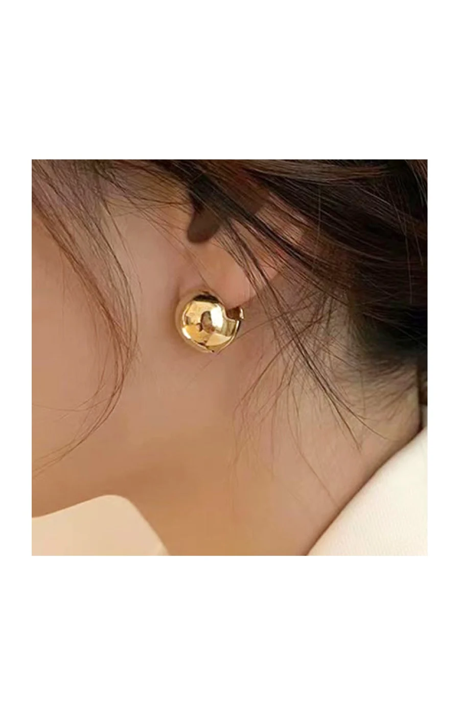 Boucles d'oreilles - Laiton doré plaqué or - Image 3