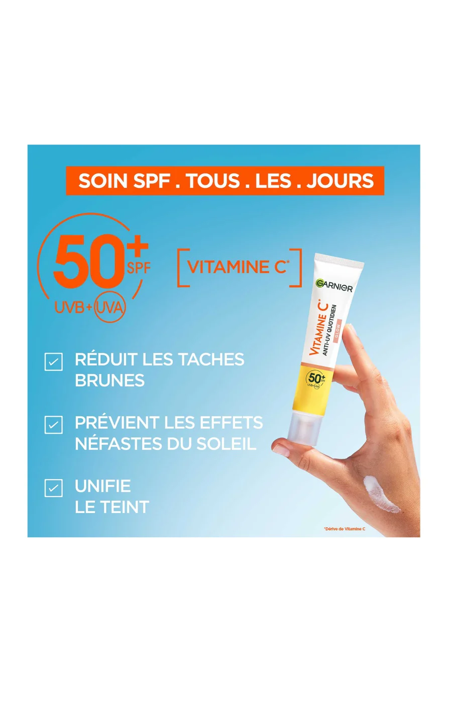 Fluide anti-tâches SPF 50+ - Glow - Vitamine C - Visage - 40 ml - Image 3
