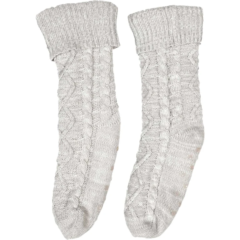 Chaussettes en laine tressée - Gris - Image 2