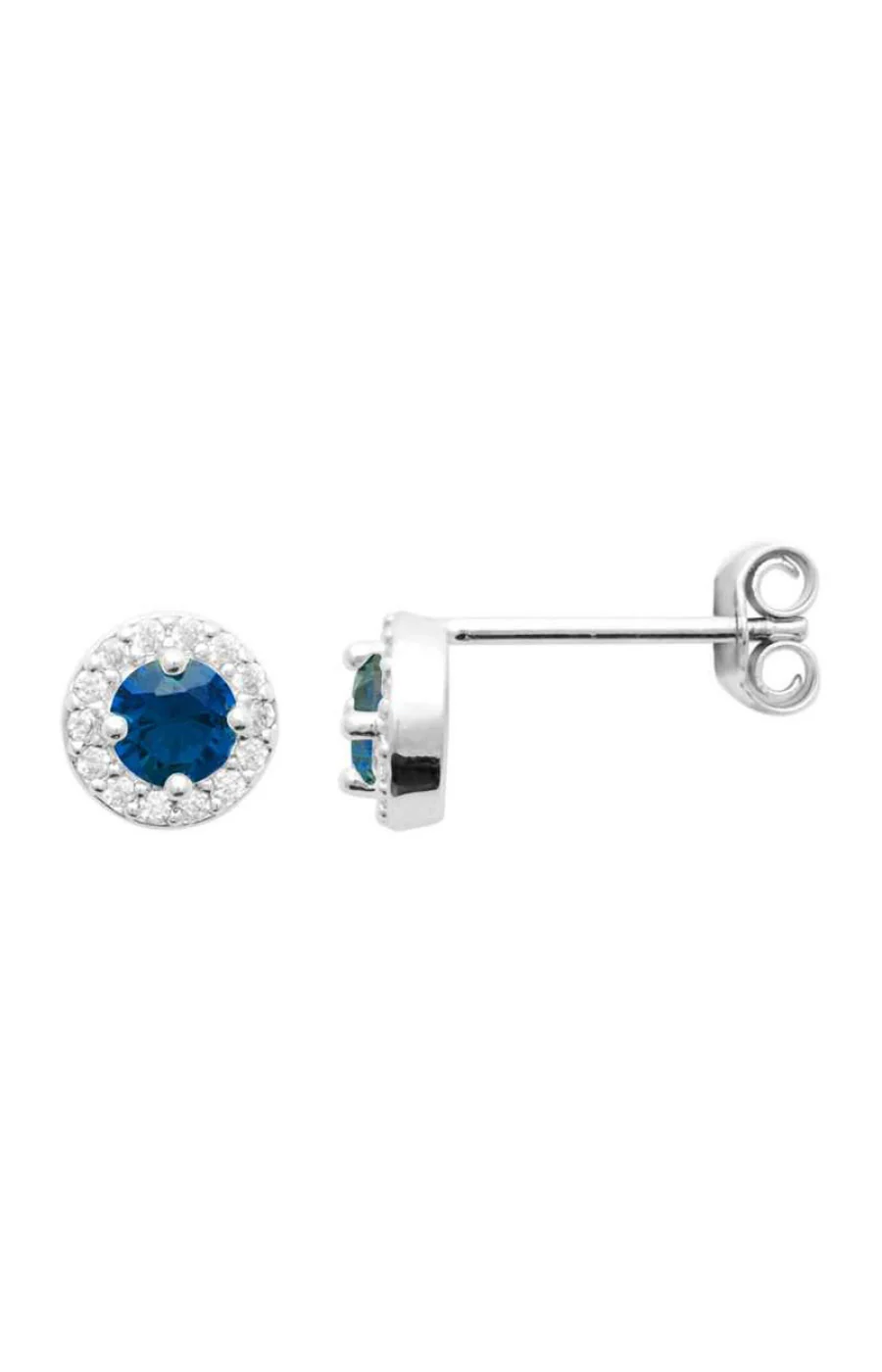 Boucles d'oreilles puces - Argent 925/1000 rhodié & oxyde de zirconium - Image 2