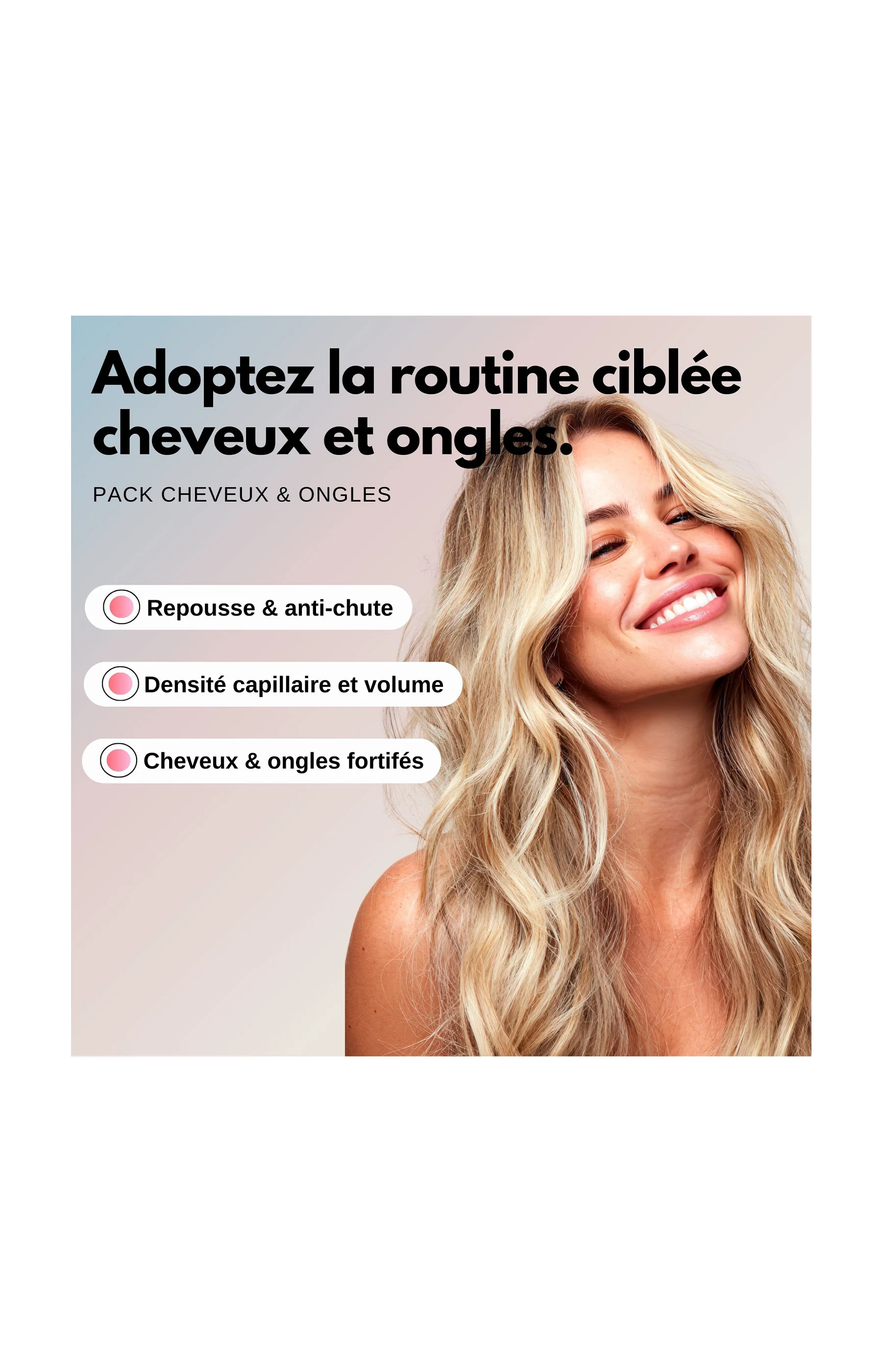Pack cheveux & ongles - Biotine & zinc - 2 mois - Image 2
