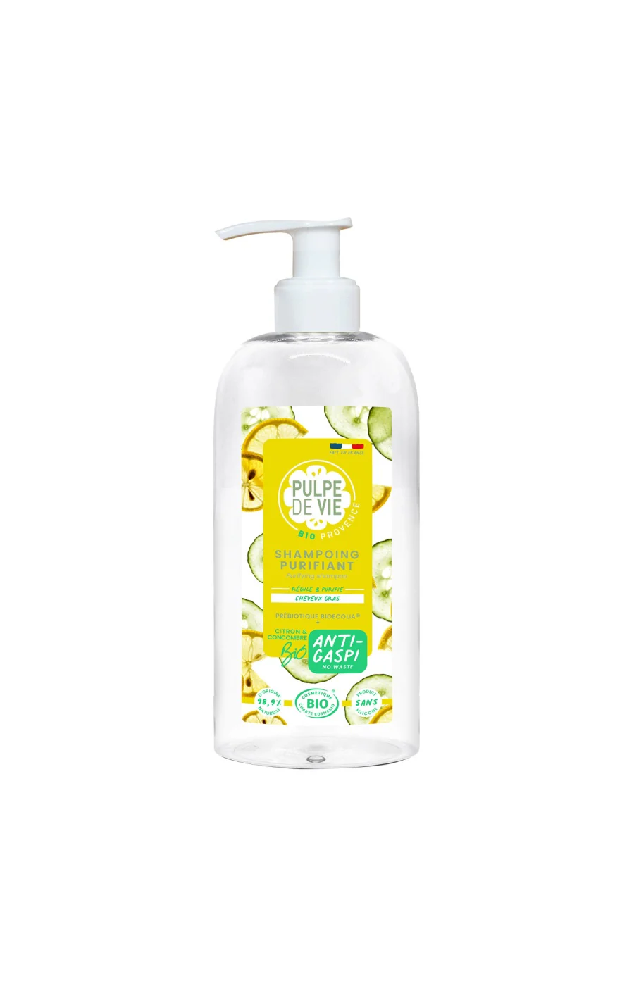 Shampoing rééquilibrant - Citron & concombre - Cheveux gras - 400 ml