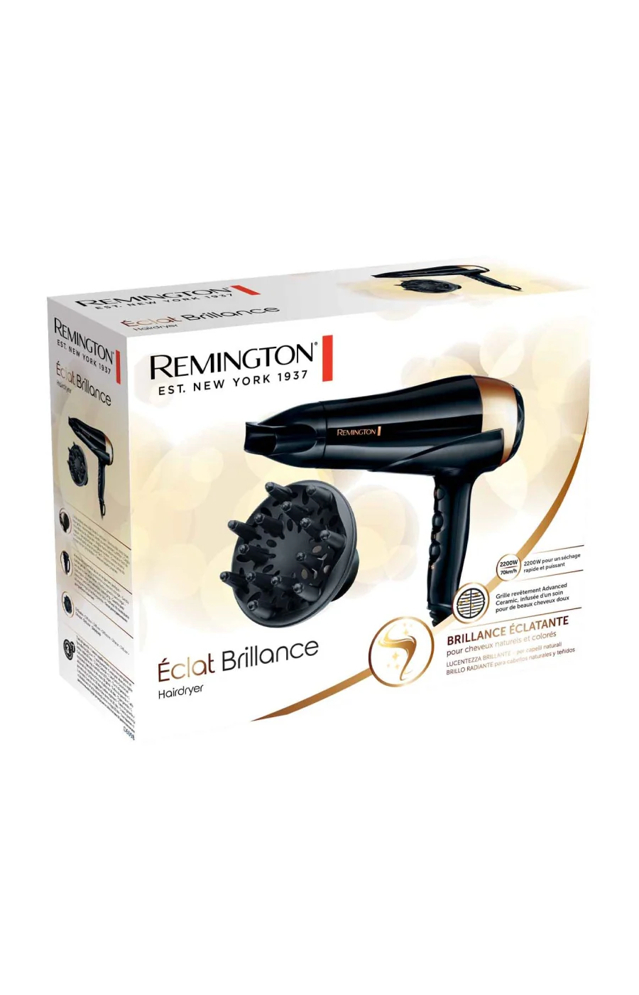 Sèche-cheveux - Eclat Brillance - 2200 W - Noir - Image 5