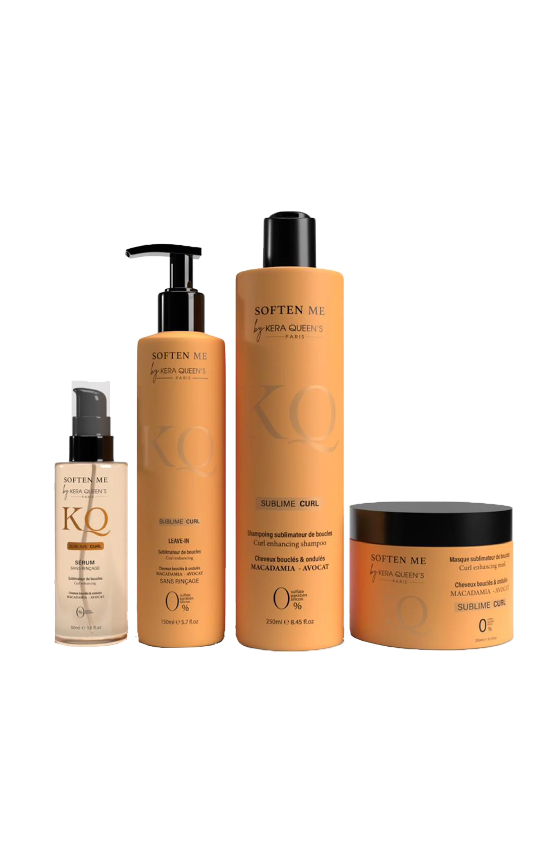 Routine sublimatrice de boucles - Macadamia & avocat - Cheveux ondulés à bouclés - 4 produits
