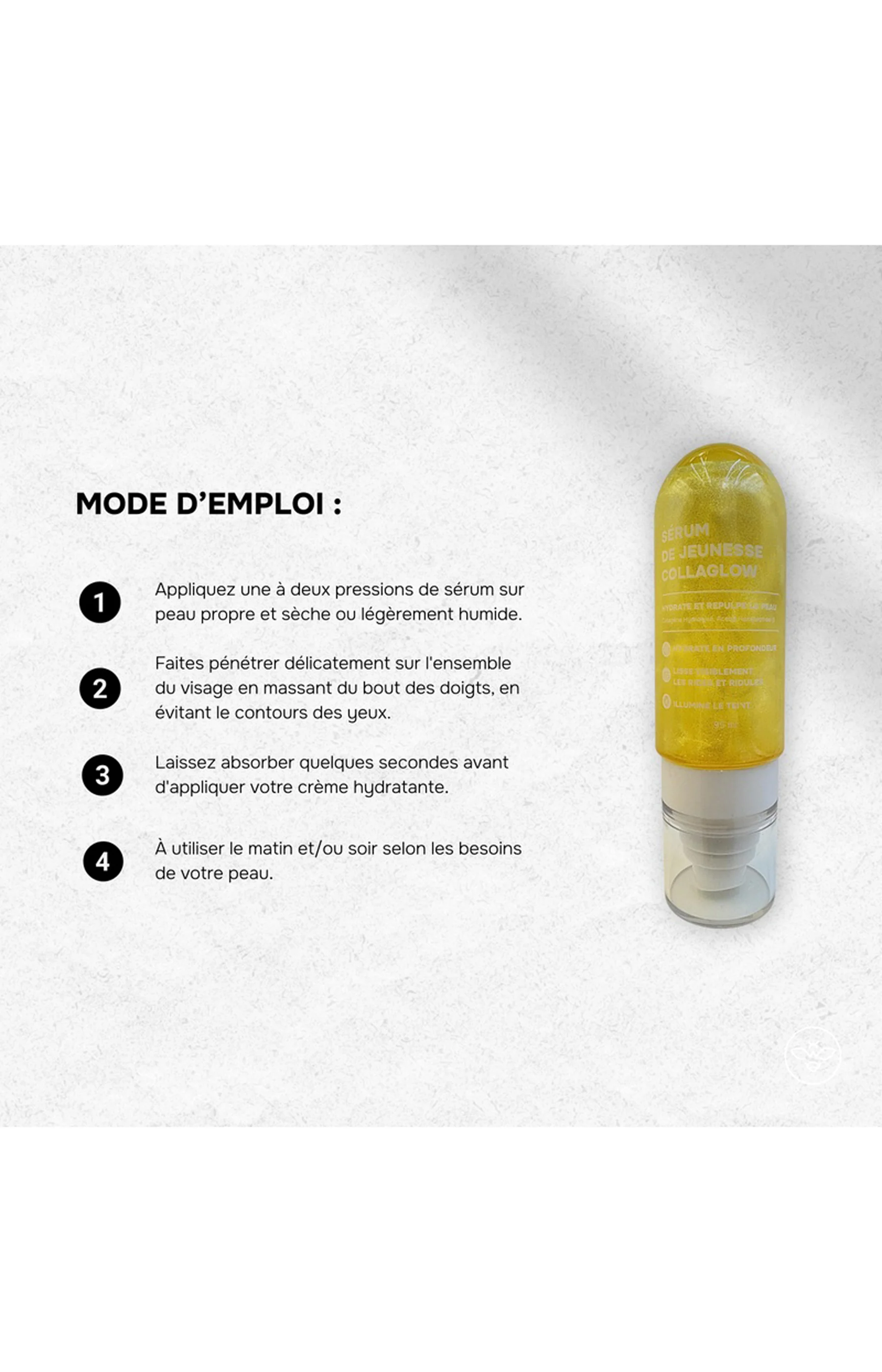 Sérum hydratant - CollaGlow - Collagène & acide hyaluronique - Visage - 30 ml - Image 4