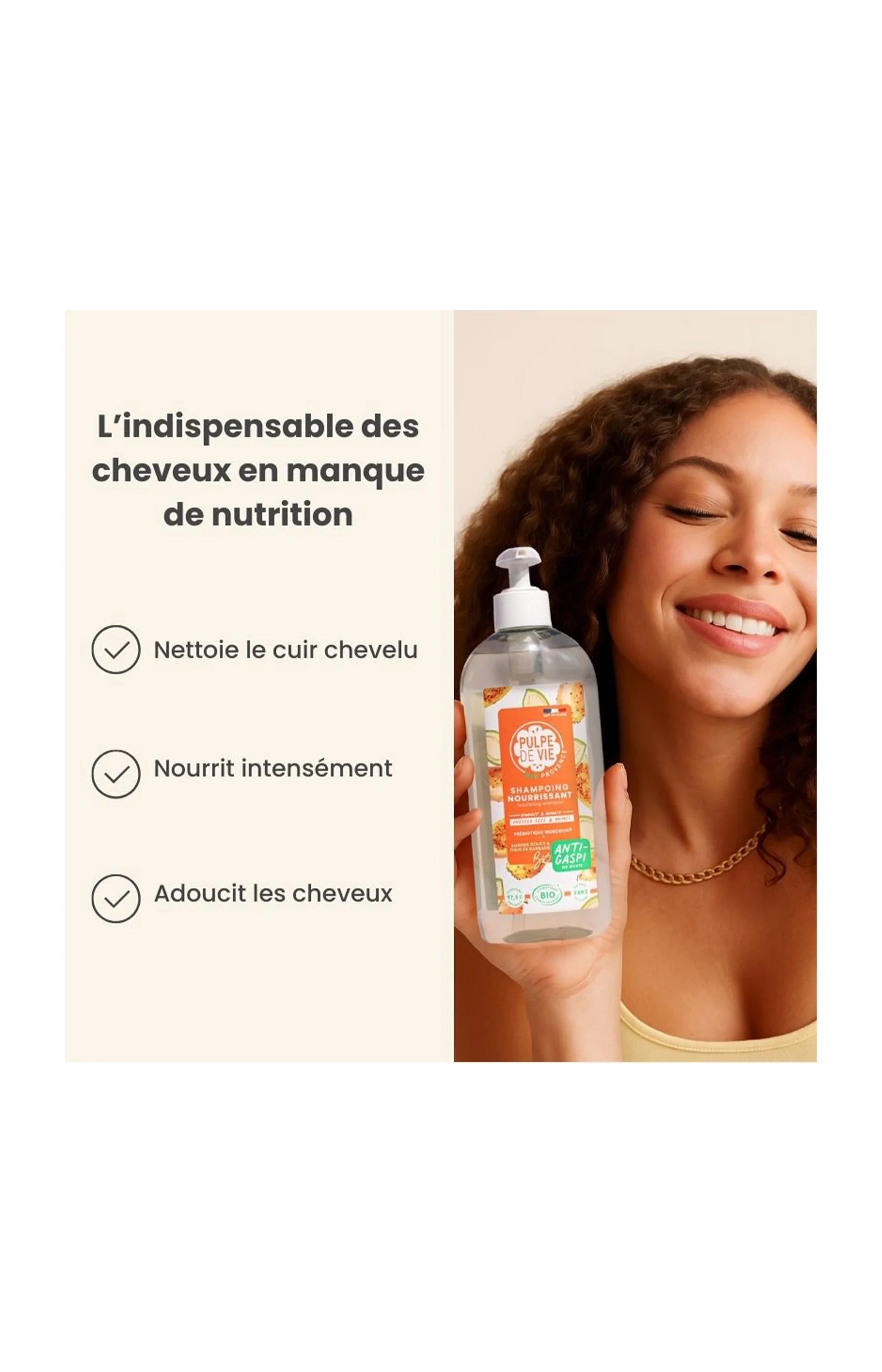 Shampoing nutri-soin bio - Cheveux secs - 400 ml - Image 5