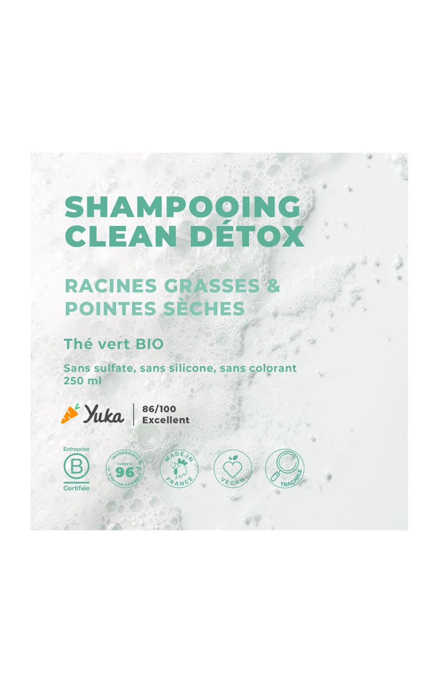 Shampoings detox - Thé vert & aloe vera bio - 2 x 250 ml - Image 4