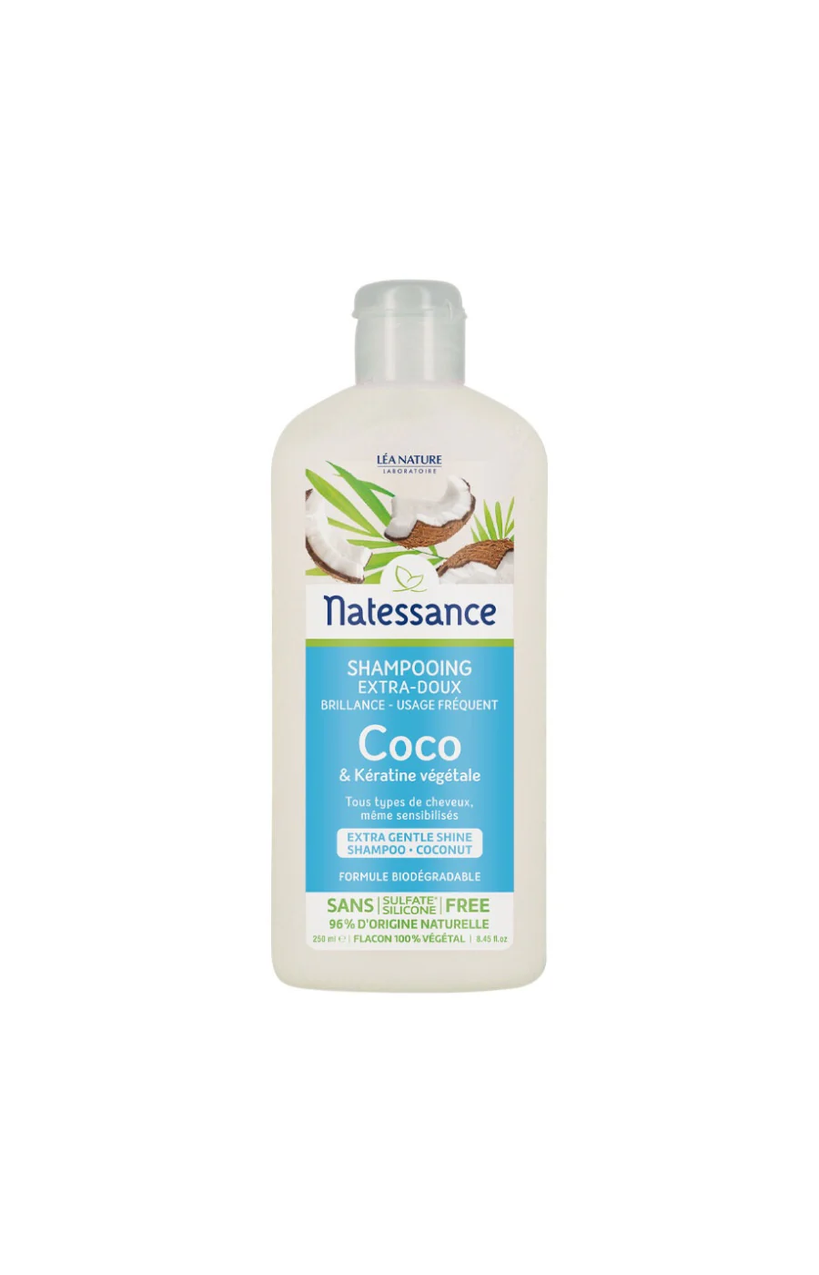 Shampoings extra-doux brillance - Huile de coco - Cheveux normaux à ternes - 2 x 250 ml