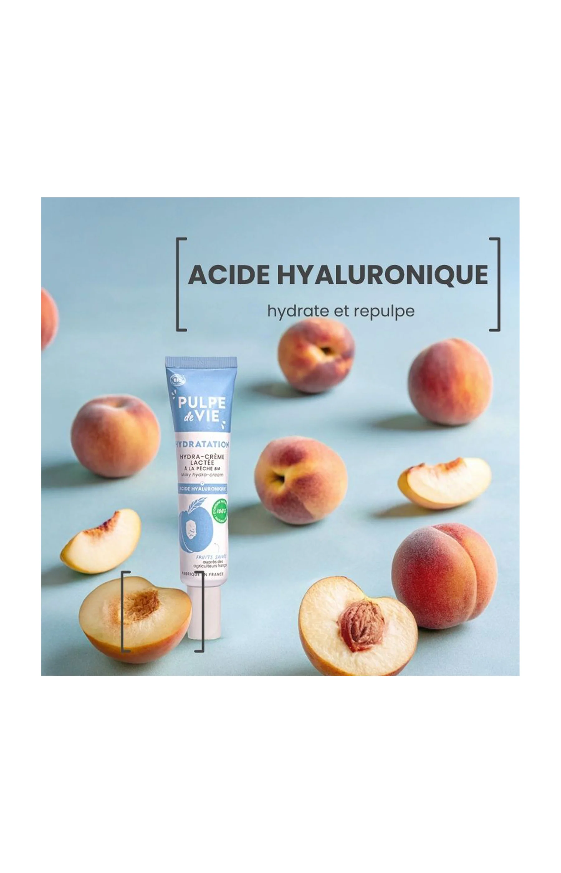 Soin hydratant bio - Pêche - Visage - 40 ml - Image 2