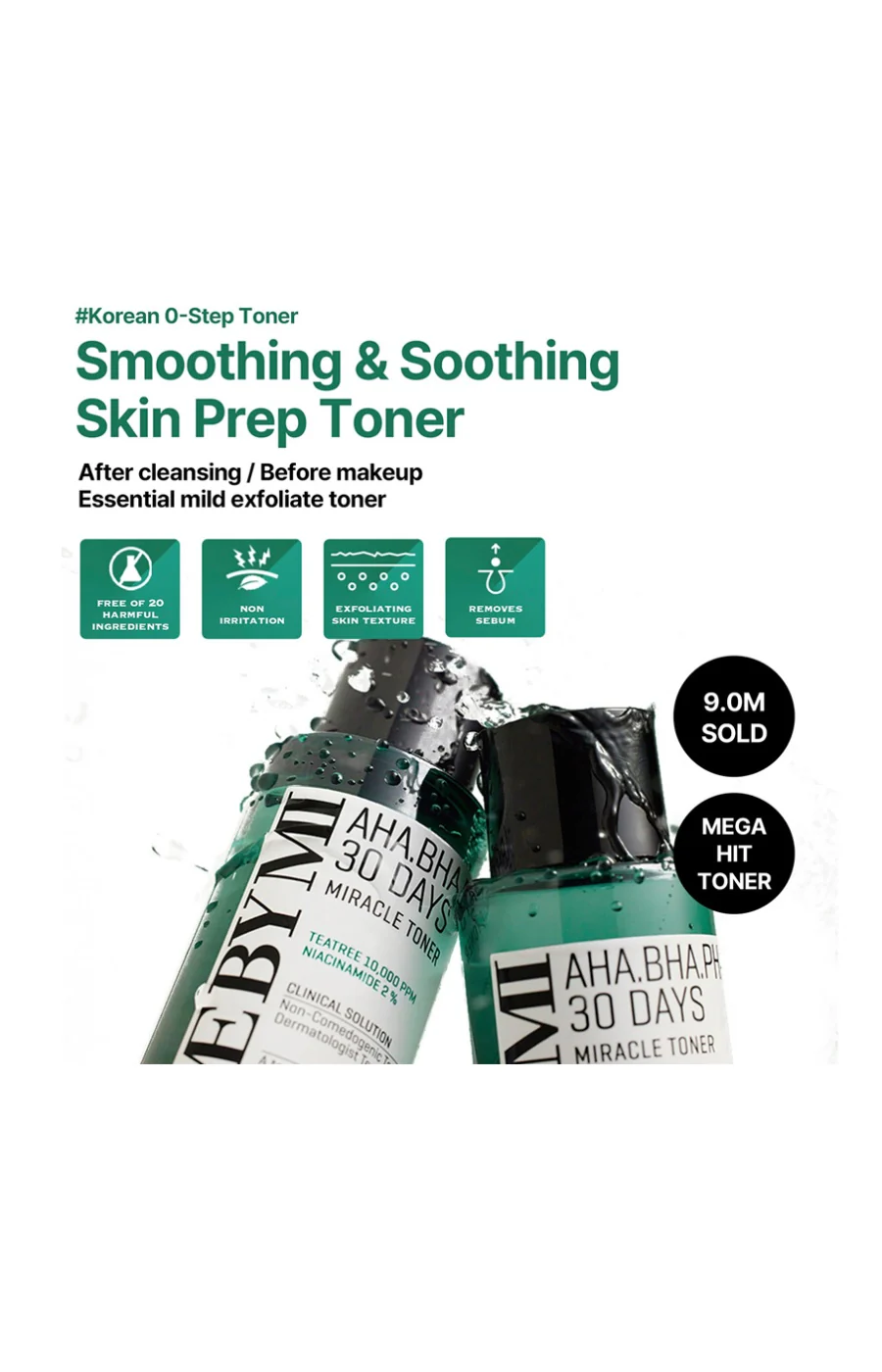 Lotion tonique miracle - AHA, BHA & PHA - 150 ml - Image 2