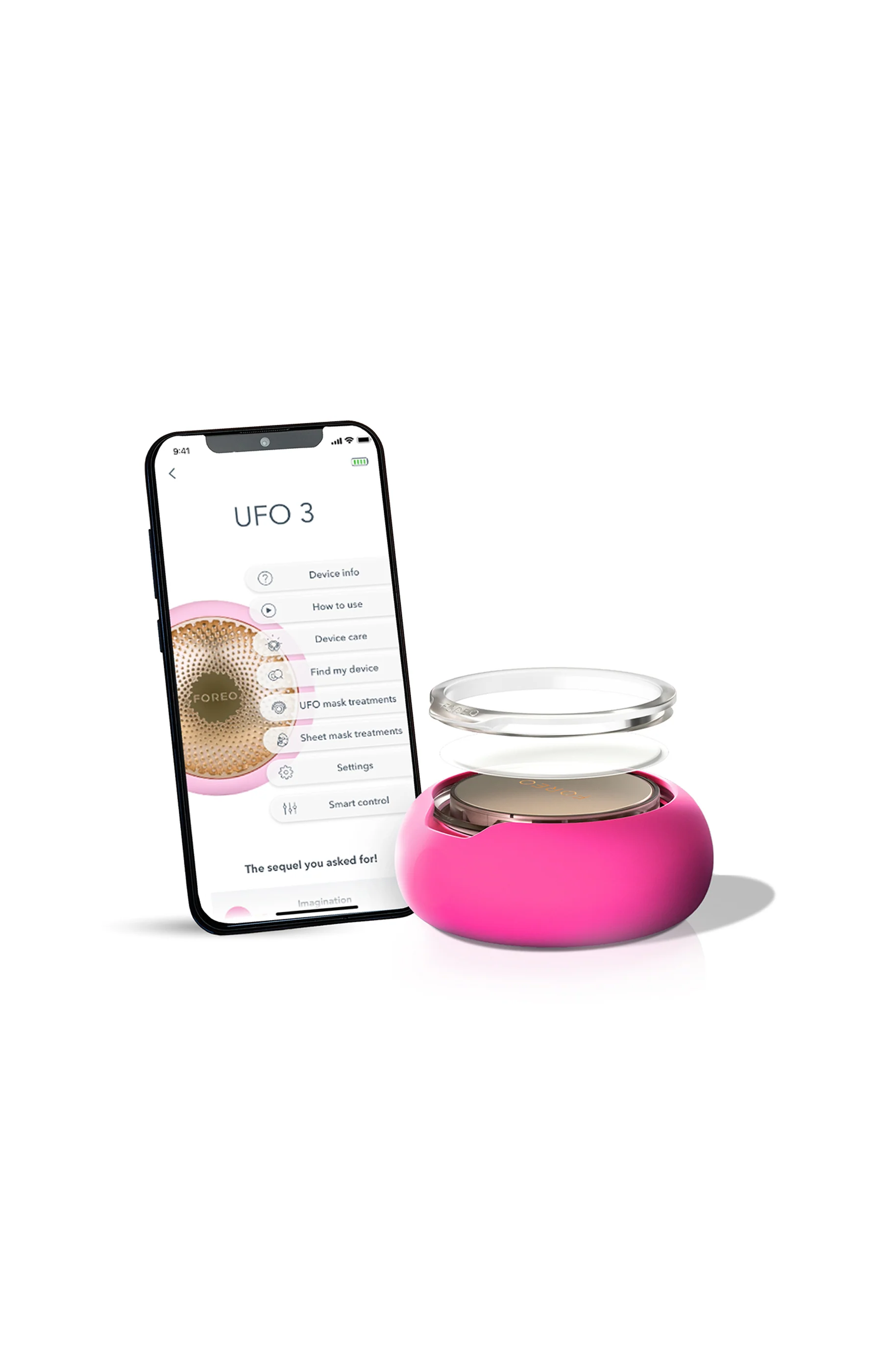 UFO™ 3- Appareil masques & luminothérapie intelligents - Visage - Fuchsia - Image 4