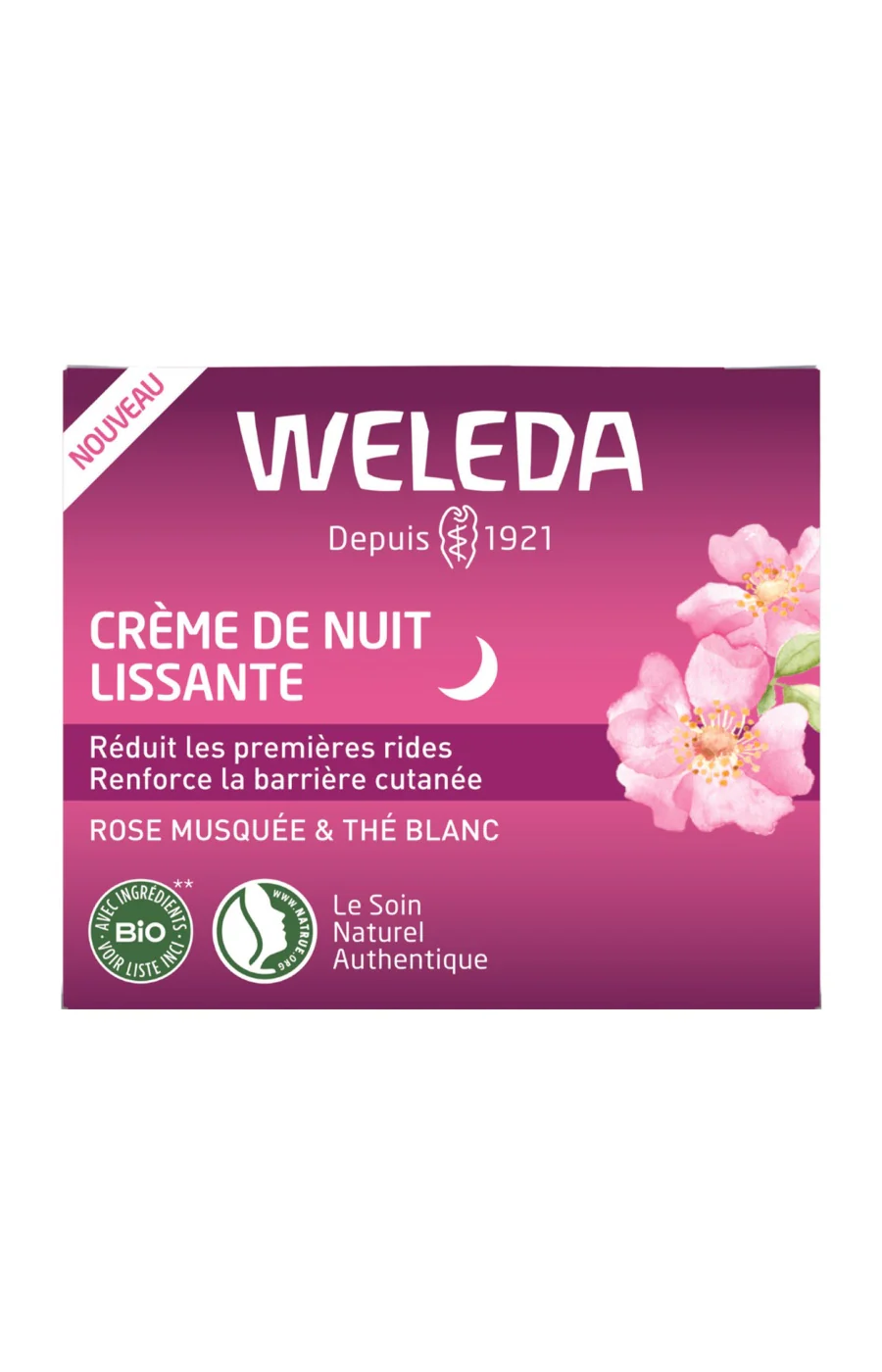 Crème de nuit lissante - Rose musquée & thé blanc - Peaux matures - Image 2