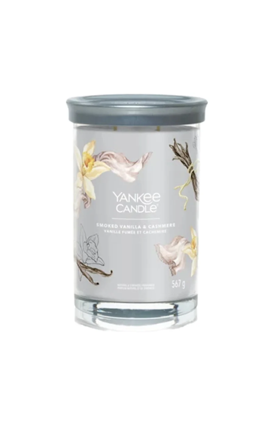 Bougie gobelet - Signature vanille fumé & cachemire - Grand modèle - 576 g