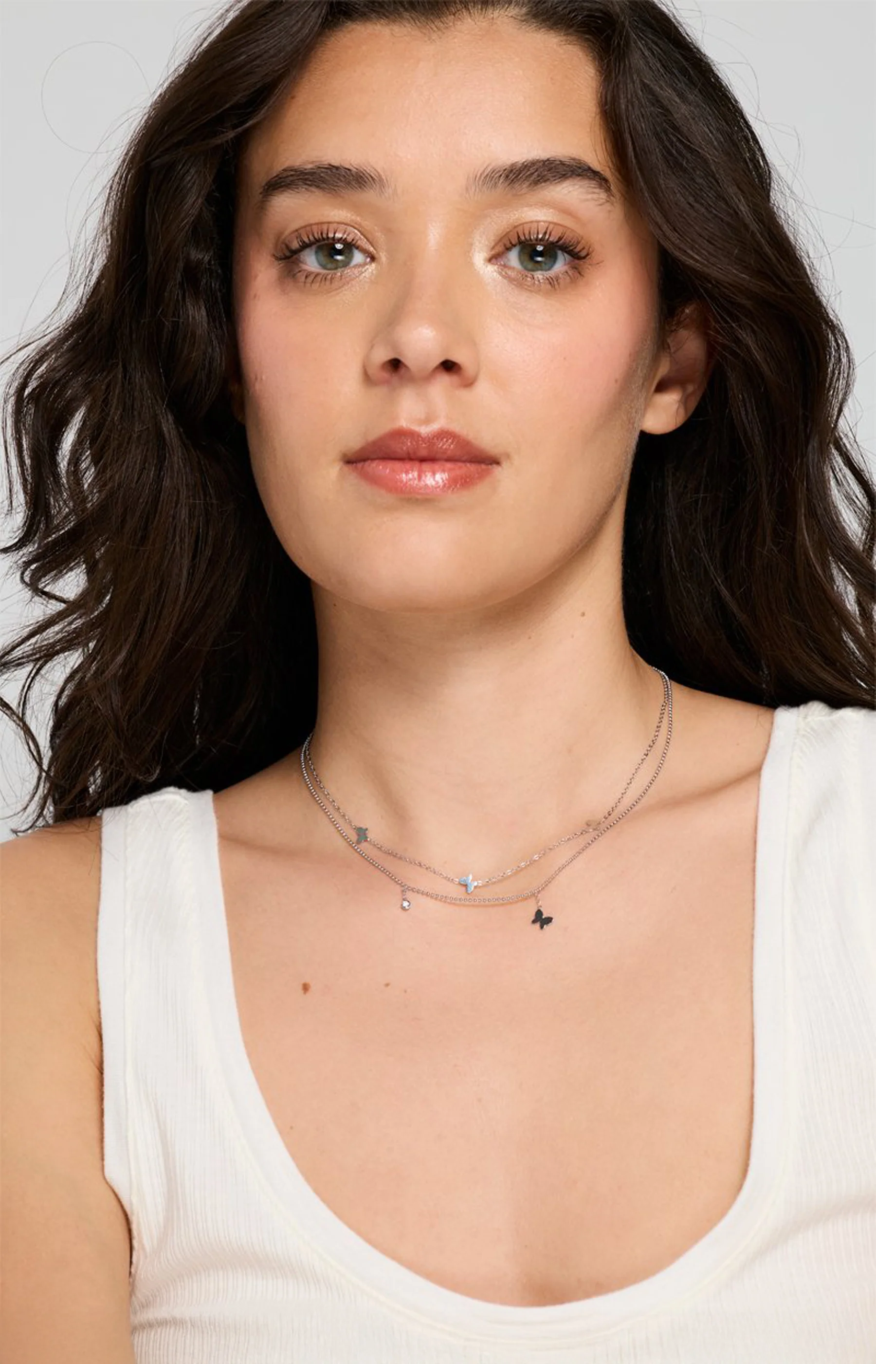 Collier multi-rangs - Acier inoxydable - Argenté - Image 2